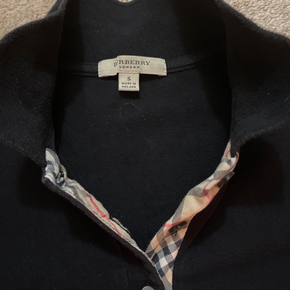 EUC Burberry black collared polo kids size S - Picture 2 of 4